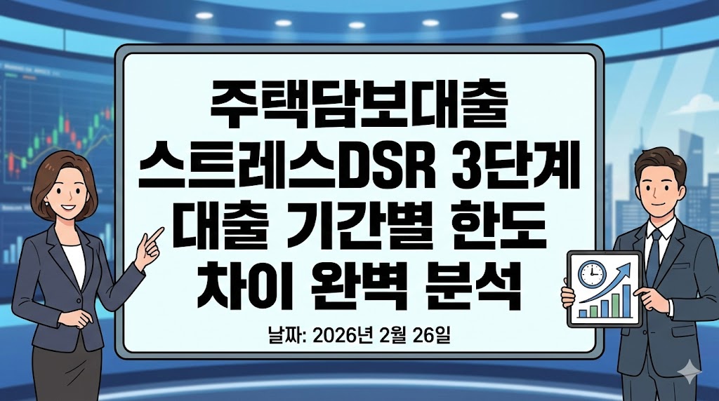 주택담보대출 스트레스DSR 3단계 대출 기간별 한도 차이 완벽 분석 주택담보대출 스트레스dsr 3단계 대출 기간별 한도 차이 완벽 분석