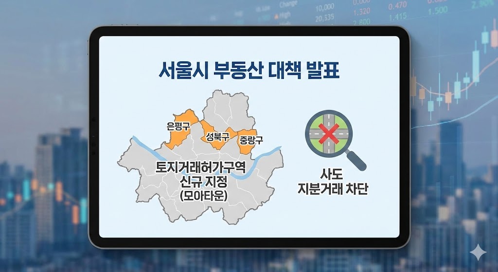 토지거래허가구역 서울시 모아타운 등 6곳 신규 지정 및 해제 지역 총정리