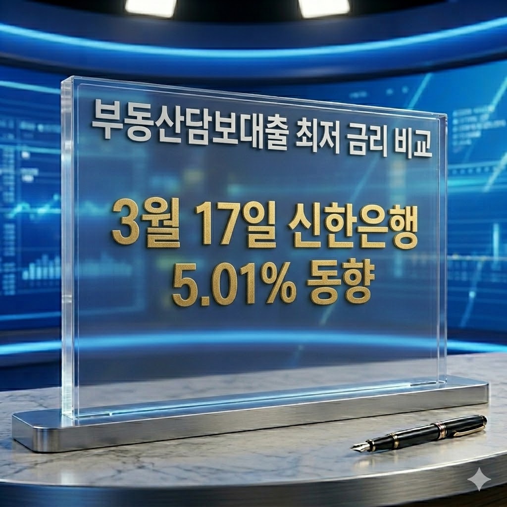 신한은행 주택구입자금대출 5년 고정금리 5.01% 등 3월 17일 은행 보험사 최저 금리 비교 1