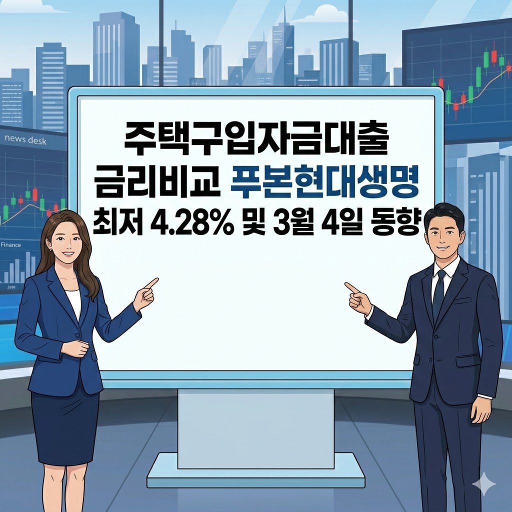 주택구입자금대출 금리비교 푸본현대생명 최저 4.28% 및 3월 4일 동향 주택구입자금대출 금리비교 푸본현대생명 최저 4.28% 및 3월 4일 동향